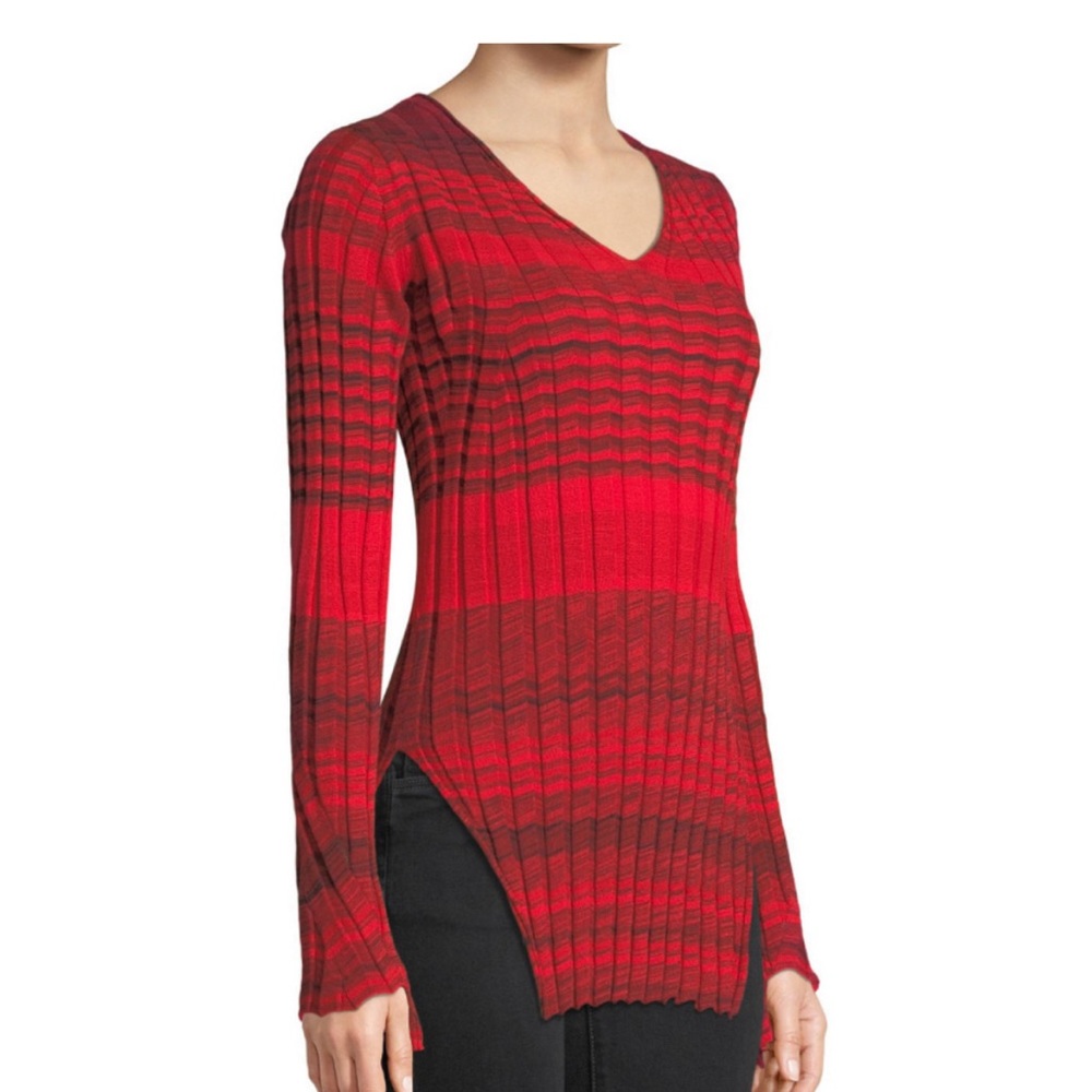 Helmut Lang Striped Ribbed Sweater